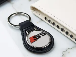 Leather Keychain Minimalist Design Modern Touch